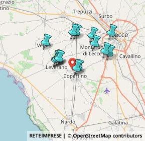 Mappa SP Copertino-Leverano km 6, 73043 Copertino LE, Italia (5.77867)