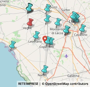 Mappa SP Copertino-Leverano km 6, 73043 Copertino LE, Italia (9.996)