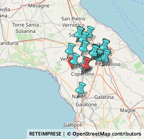Mappa Via Guglielmo Marconi, 73045 Leverano LE, Italia (10.064)