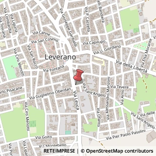 Mappa Via Leuca, 21, 73045 Leverano, Lecce (Puglia)