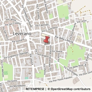Mappa Via Ofanto, 44, 73045 Leverano, Lecce (Puglia)