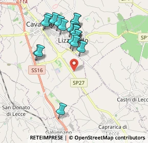 Mappa Srada provinciale Cavallino-Caprarica, 73023 Lizzanello LE, Italia (2.0355)