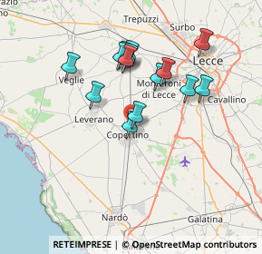 Mappa Via Partigiani D'Italia, 73043 Copertino LE, Italia (6.80714)