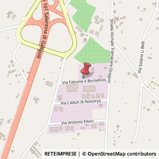 Mappa via Falcone Borsellino, 5, 73010 Lequile, Lecce (Puglia)