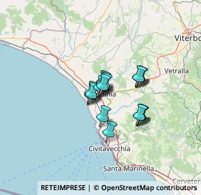 Mappa Via Vigna del Piano, 01016 Tarquinia VT, Italia (7.9225)