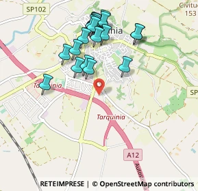 Mappa Via Vigna del Piano, 01016 Tarquinia VT, Italia (1.045)