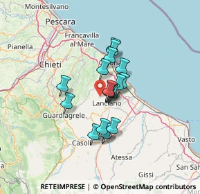 Mappa Via Costa di Chieti, 66034 Lanciano CH, Italia (9.62167)