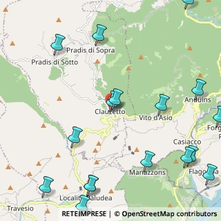 Mappa Via Fabricio Giacomo, 33090 Clauzetto PN, Italia (3.2735)