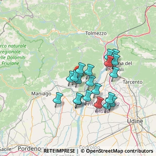 Mappa Via Fabricio Giacomo, 33090 Clauzetto PN, Italia (11.9345)