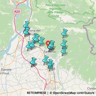 Mappa Via Coia di Levante, 33017 Tarcento UD, Italia (6.07263)