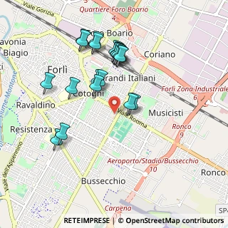 Mappa Piazza Falcone e Borsellino, 47121 Forlì FC, Italia (0.935)