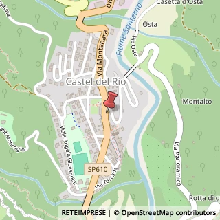 Mappa Via Montanara, 2, 40022 Castel del Rio, Bologna (Emilia Romagna)