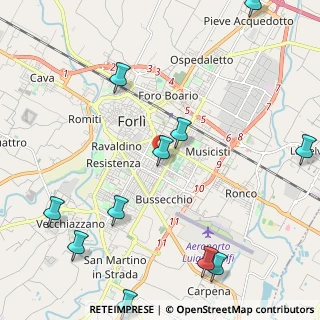 Mappa Via Giordano Felici, 47121 Forlì FC, Italia (3.12167)