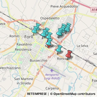 Mappa Via Clemente Monari, 47122 Forlì FC, Italia (1.39875)