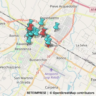 Mappa Via Clemente Monari, 47122 Forlì FC, Italia (1.68706)