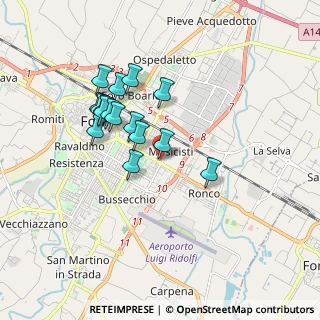 Mappa Via Clemente Monari, 47122 Forlì FC, Italia (1.56938)