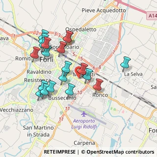 Mappa Via Clemente Monari, 47122 Forlì FC, Italia (1.8735)