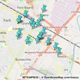 Mappa Via Clemente Monari, 47122 Forlì FC, Italia (0.897)