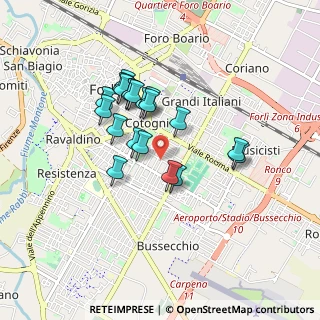 Mappa Via Corrado Viali, 47121 Forlì FC, Italia (0.726)