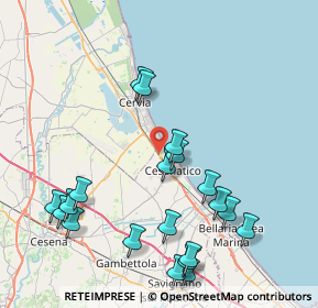 Mappa Zadina Pineta, 47042 Cesenatico FC, Italia (9.3935)