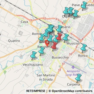 Mappa Via Adriano Casadei, 47121 Forlì FC, Italia (2.018)