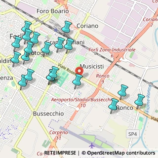 Mappa Via Giovan Battista Bonucci, 47121 Forlì FC, Italia (1.334)
