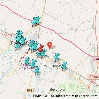 Mappa Via Curie Marie e Pierre, 47122 Forlì FC, Italia (4.4185)