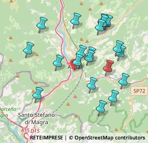 Mappa Via Nardi Anacarsi, 54011 Aulla MS, Italia (3.9975)