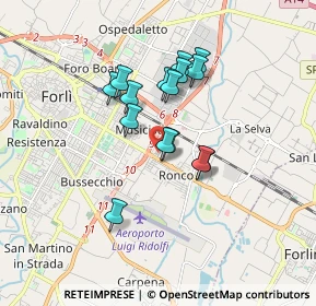 Mappa Via Claudio Monteverdi, 47122 Forlì FC, Italia (1.35933)