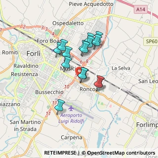 Mappa Via Claudio Monteverdi, 47122 Forlì FC, Italia (1.35933)