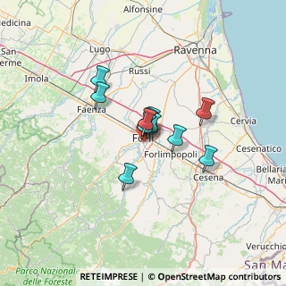 Mappa Via Aldo Moro, 47121 Forlì FC, Italia (8.17273)