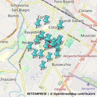 Mappa Via Duilio Peroni, 47121 Forlì FC, Italia (0.58)