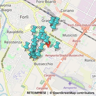 Mappa Via Rinaldo Palareti, 47121 Forlì FC, Italia (0.7385)