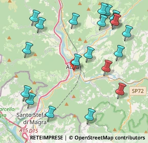 Mappa Via Vittorio Veneto, 54011 Aulla MS, Italia (5.234)