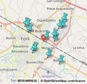 Mappa Via Maria Farneti, 47122 Forlì FC, Italia (1.61615)