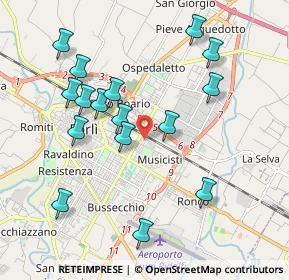 Mappa Via Maria Farneti, 47122 Forlì FC, Italia (2.04813)