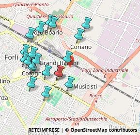 Mappa Via Maria Farneti, 47122 Forlì FC, Italia (1.022)