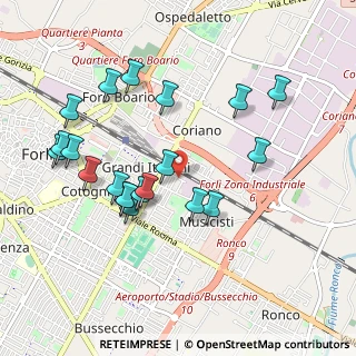 Mappa Via Tecla Baldoni, 47122 Forlì FC, Italia (0.996)
