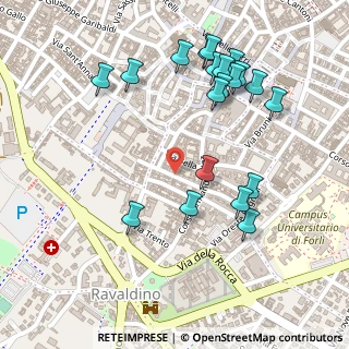 Mappa Via Porta Merlonia, 47121 Forlì FC, Italia (0.2795)