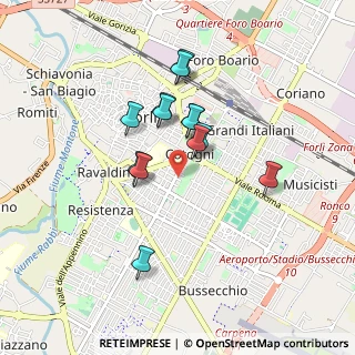 Mappa Via Aurelio Franchi, 47121 Forlì FC, Italia (0.73385)