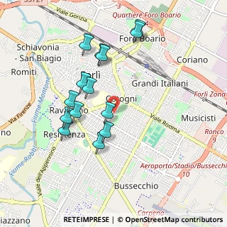 Mappa Via Aurelio Franchi, 47121 Forlì FC, Italia (0.92357)