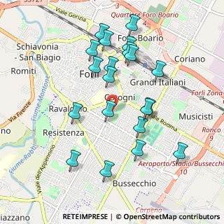 Mappa Via Aurelio Franchi, 47121 Forlì FC, Italia (0.9825)