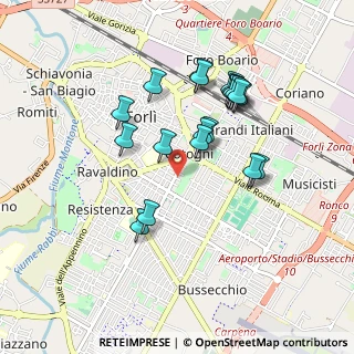 Mappa Via Aurelio Franchi, 47121 Forlì FC, Italia (0.8595)