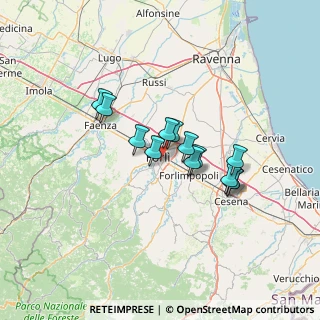 Mappa Via Aurelio Franchi, 47121 Forlì FC, Italia (10.10308)