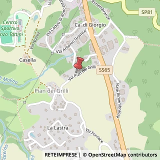 Mappa Via Pian dei Grilli, 20, 40063 Monghidoro, Bologna (Emilia Romagna)