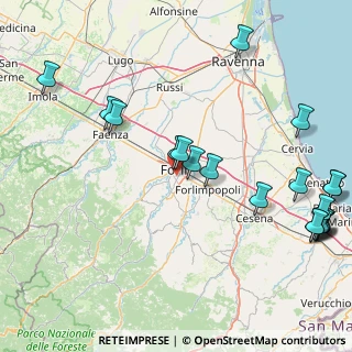 Mappa Via Raffaele Rivalta, 47121 Forlì FC, Italia (22.0865)
