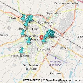 Mappa Via Raffaele Rivalta, 47121 Forlì FC, Italia (1.65167)