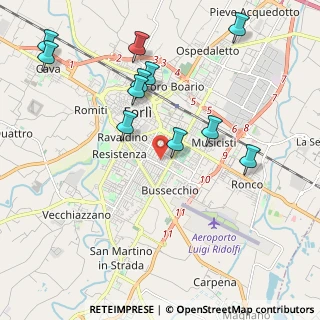 Mappa Via Raffaele Rivalta, 47121 Forlì FC, Italia (2.28273)