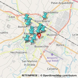 Mappa Via Raffaele Rivalta, 47121 Forlì FC, Italia (1.27133)