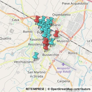 Mappa Via Irzio Zanotti, 47121 Forlì FC, Italia (1.2265)